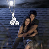 100% Stainless Steel Teen Wolf Necklaces Men Celtic Triple Spiral Druid Charm Necklace Women Triskele Charm Inspired Pendant