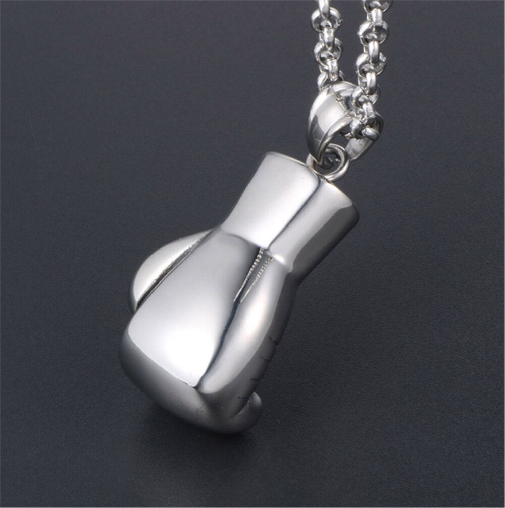 100% Stainless Steel Titanium Steel Boxing Glove Pendant Personality Punk Retro Glove Pendant Necklace