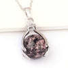 100-Unique 1 Pcs Silver Plated Hand Shape with Rhodonite Stone Bead Pendant Link Chain Necklace For Gift