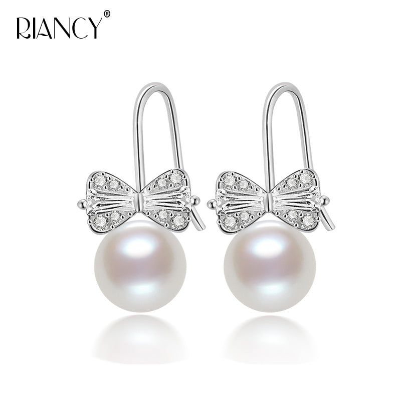 100% genuine black pearl earrings fashion jewelry 925 Sterling silver earrings for women wedding gift