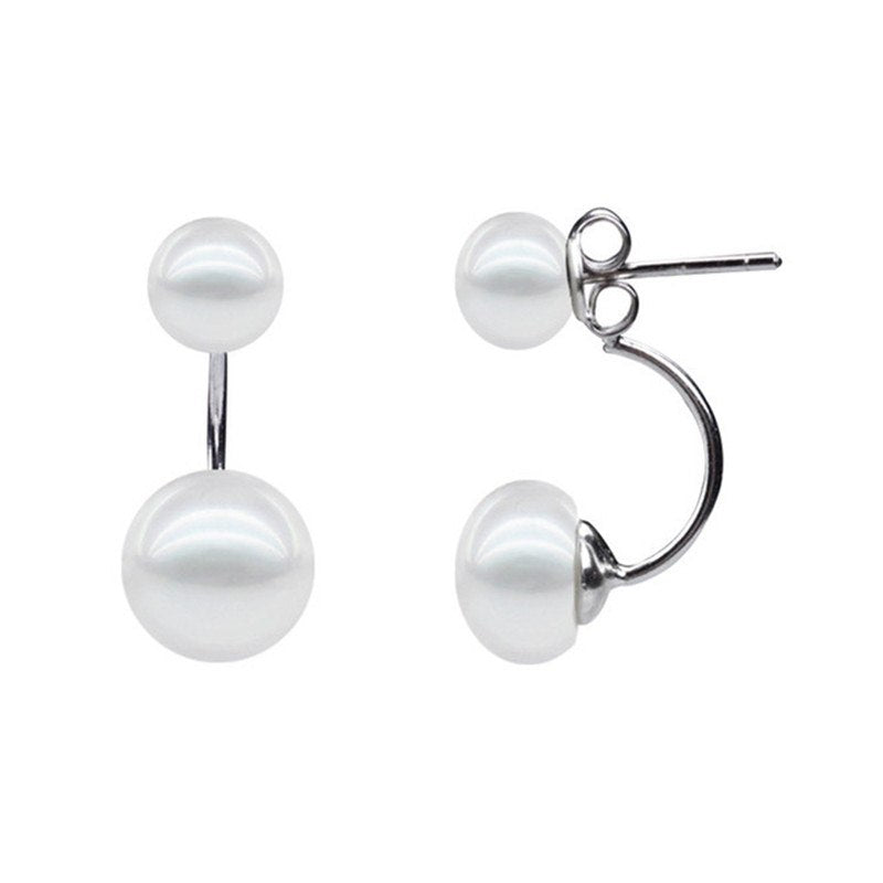 100% genuine pearl earrings 925 sterling silver stud earrings for women fashion stud earringl