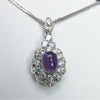 100% natural Brazil deep color Amethyst gemstone Pendant For Women 925 Sterling Silver Stone Pendant For Women Jewelry