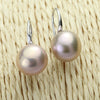 100% real Natural Pearl earring pearl earring women gr pearl earring 925 sterling silver jewelry girl birthd gift