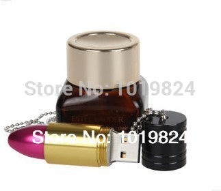 100% real capacity diamond jewelry lipstick crystal USB 2.0 Flash Memory Stick Pen Drive 16GB girlfriend S33