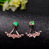 100% real emerald stud earrings for wedding 3 mm*3 mm VS grade emerald silver earrings solid 925 sterling silver emerald jewelry