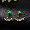 100% real emerald stud earrings for wedding 3 mm*3 mm VS grade emerald silver earrings solid 925 sterling silver emerald jewelry