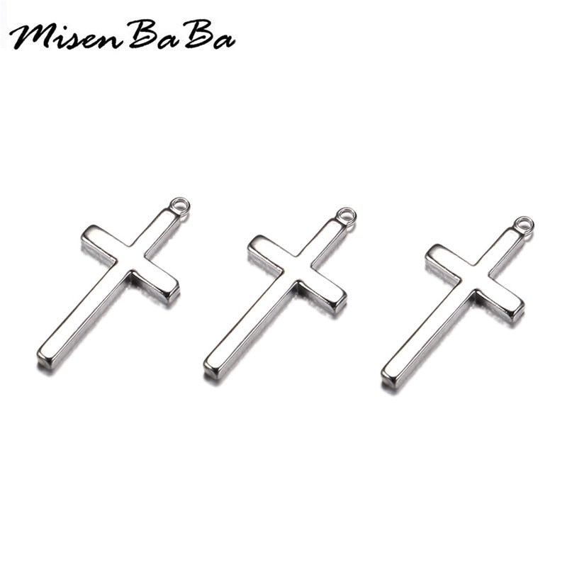 100PCS-20x12mm-Silver-Color-Small-Catholic-Christian-Stainless-Steel-Cross-Charms-For-Jewelry-Making-Cross-Pendant
