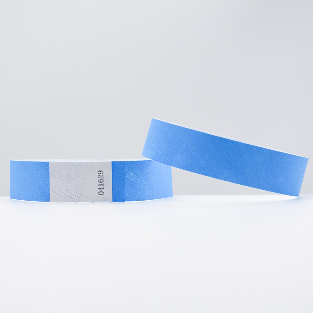 100PCS Tear-Resistant Waterproof DuPont Tyvek Paper Wrist Strap Party Bracelet Multicolored Event Ticket Wristbands