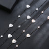 100cm Long Gold Heart Necklaces For Women Multi Use Statement Boho Crystal Beads Necklace Special Design Trendy Jewelry