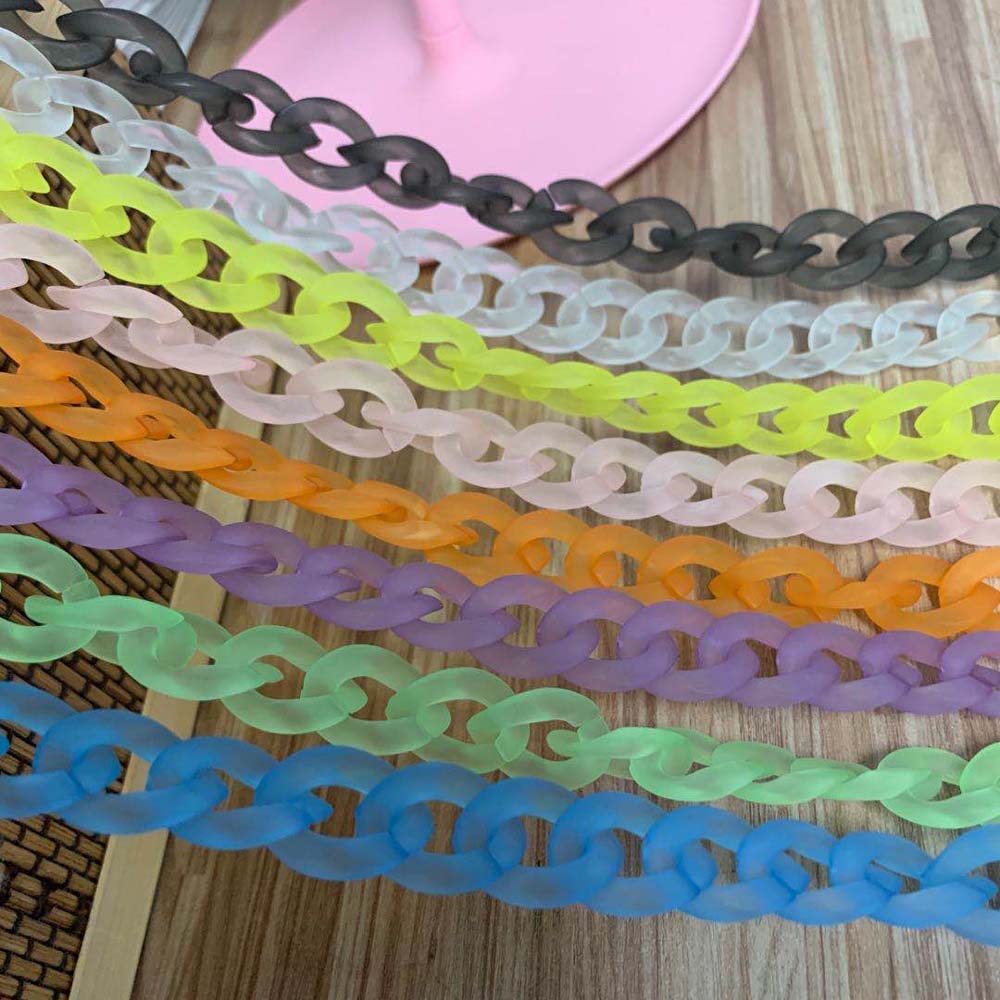 100pcs/bag DIY Detachable Replacement Shoulder Strap Bag Acrylic Resin Handbag Chain Strap Bands Bag Accessories 17*23cm