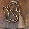 108 mala necklace Handmade 8mm Natural Stone Beaded Necklace with tassel Yoga meditation necklace Gifts Women Religious Jewelry