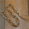 108 mala necklace Handmade 8mm Natural Stone Beaded Necklace with tassel Yoga meditation necklace Gifts Women Religious Jewelry