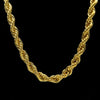 10MM Massive Twisted Chain Yellow Gold Filled Classic Men's Neck Chain 30 Inches Long Chain Necklace Punk Hip hop Accessories