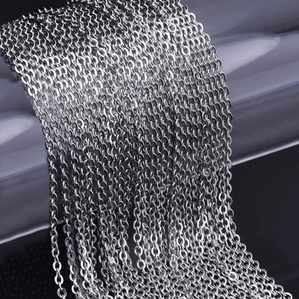 10Meter/Lot  Stainless Steel 1.5/2mm Necklace Link Chain Handmade Crafts Accessories Bracelet Chain DIY  For Jewelry Making