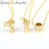 10PCS, Hip Hop Gold Color 3D Coffee Drink Bottle Cup Pendants Necklace For Women Men Charms Jewelry