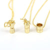 10PCS, Hip Hop Gold Color 3D Coffee Drink Bottle Cup Pendants Necklace For Women Men Charms Jewelry