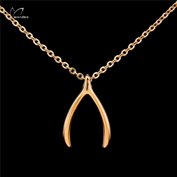 10PCS New Arrived Wish Fashion Wishbone Necklaces for Women Dainty Vintage Party Cute Simple Lucky Bone Pendant Jewelry