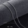 10PCS 925 Stamped silver 1MM circle chain necklace for women party wedding accessories jewelry gifts