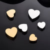 10Pcs Stainless Steel Heart Shape Blank Stamping Pendants Charms DIY For Bracelet Necklace Jewelry Making