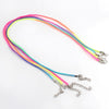 10Pcs/bundle Real Handmade Leather Adjustable Braided Rope Necklaces Pendant Charms Findings Lobster Clasp String Cord
