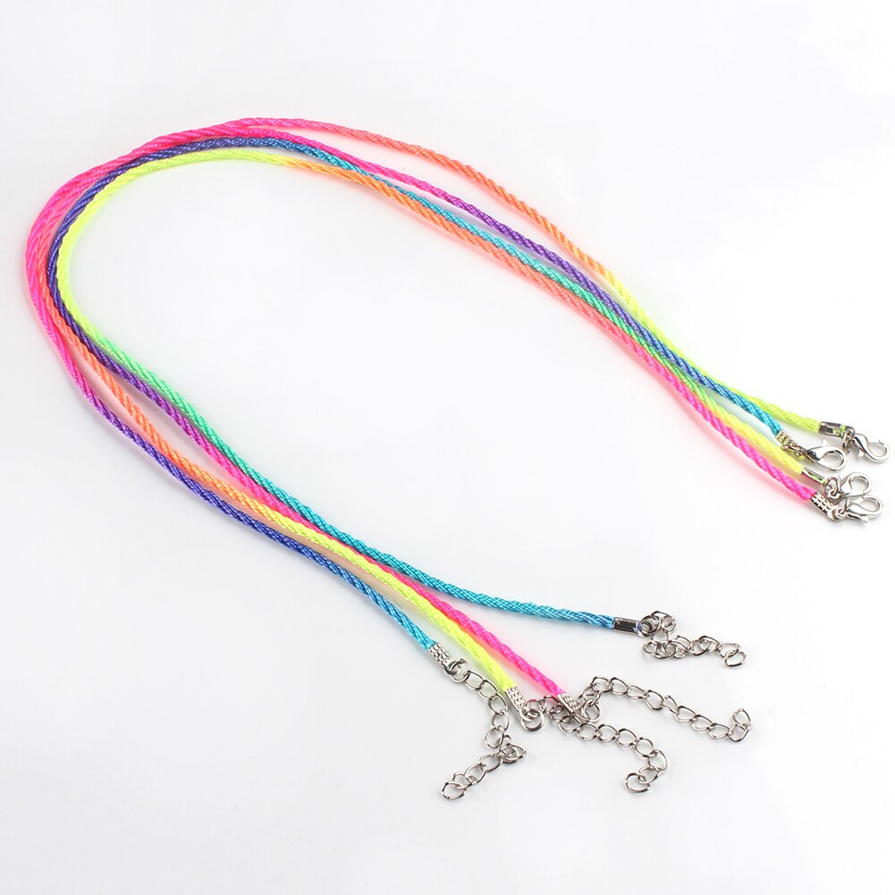 10Pcs/bundle Real Handmade Leather Adjustable Braided Rope Necklaces Pendant Charms Findings Lobster Clasp String Cord
