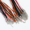 10Pcs/lot 2.7mm Suede Leather Cord Lobster Clasp String Adjustable Braided Rope For Bracelets Necklace DIY Jewelry Making