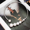 10Pcs/lot Simulated Pearl Torques Choker Necklace For Women Metal Statement Bib Collar Necklace Accessories Jewelry