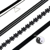 10Pieces  Choker Necklace Set Stretch Velvet Classic Gothic Tattoo Lace Choker Necklace Pendant Gift Accessories Collare