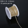 10Yards Clear Crystal Intensive Gold Base Style Beauty Accessory Sew On Rhinestone Chain