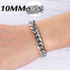 10mm 7mm Wide Classic Punk Cuban Link Stainless Steel Men's Bracelet  Jewelry For Women Bracelets Chains Solid Metal