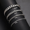 10mm 7mm Wide Classic Punk Cuban Link Stainless Steel Men's Bracelet  Jewelry For Women Bracelets Chains Solid Metal