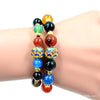 10mm Pure Natural Brazilian Red Agate Sand Golden Beads Bracelet Red Black Agate Couple Beads Crystal Bracelet Men Women Lucky