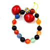 10mm Pure Natural Brazilian Red Agate Sand Golden Beads Bracelet Red Black Agate Couple Beads Crystal Bracelet Men Women Lucky