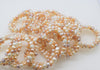 10pcs 3rows pearl white pink purple 7-8mm baroque bracelet 7.5inch   beads nature FPPJ