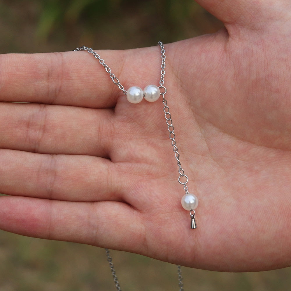 10pcs Boho Pearls Pendant Necklace Christmas Gift Gold Silver Color Chain Colar Masculino Stainless Steel Choker Necklaces Women