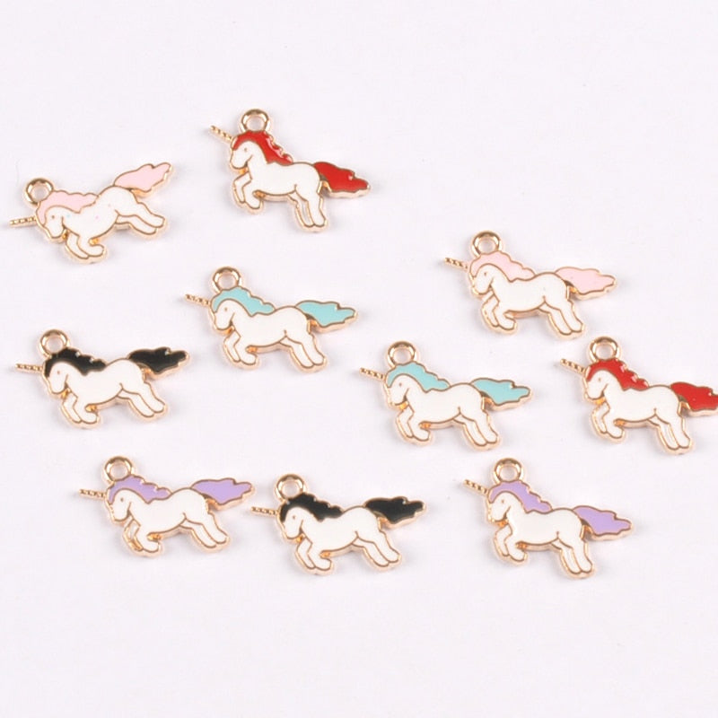 10pcs-Mix-colour-Drop-Oil-Enamel-Charms-Licorne-Pendant-for-Jewelry-Earrings-Making-20x12mm