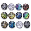 10pcs  18MM Glass Snap Buttons Mixed Colors Glass Cabochon Life Tree Snaps Button Fit DIY Snap Bracelet Jewelry Print Buttons