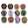 10pcs  18MM Glass Snap Buttons Mixed Colors Glass Cabochon Life Tree Snaps Button Fit DIY Snap Bracelet Jewelry Print Buttons