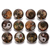 10pcs  18MM Glass Snap Buttons Mixed Colors Glass Cabochon Life Tree Snaps Button Fit DIY Snap Bracelet Jewelry Print Buttons