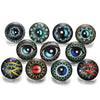10pcs  18MM Glass Snap Buttons Mixed Colors Glass Cabochon Life Tree Snaps Button Fit DIY Snap Bracelet Jewelry Print Buttons
