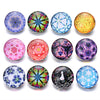 10pcs  18MM Glass Snap Buttons Mixed Colors Glass Cabochon Life Tree Snaps Button Fit DIY Snap Bracelet Jewelry Print Buttons