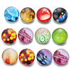 10pcs  18MM Glass Snap Buttons Mixed Colors Glass Cabochon Life Tree Snaps Button Fit DIY Snap Bracelet Jewelry Print Buttons