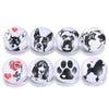 10pcs  18MM Glass Snap Buttons Mixed Colors Glass Cabochon Life Tree Snaps Button Fit DIY Snap Bracelet Jewelry Print Buttons