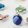 10pcs/lot Birthstone Charms Round 9mm Rhinestones Charms Stainless Steel Charms For DIY Bracelet Necklace Women's Jewelry