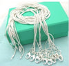 10pcs/lot Promotion!   925 sterling silver necklace, silver fashion jewelry Snake Chain 1mm Necklace 16 18 20 22 24