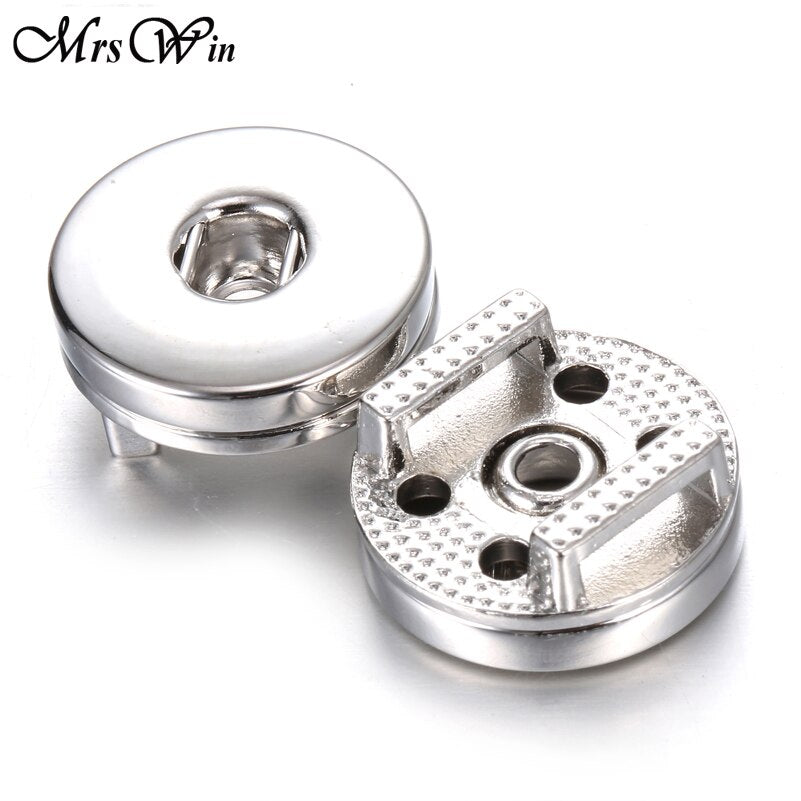 10pcs/lot Snap Jewelry 18mm 12mm Snap Button Accessories Findings Metal Button to Make DIY Snap Bracelet Necklace by yourself