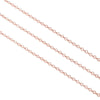 10pcs/lot Width 2mm Cut Rolo Link diy stainless steel Chain Rose Gold/Gold/Steel Cuban Chains Necklaces Pendant