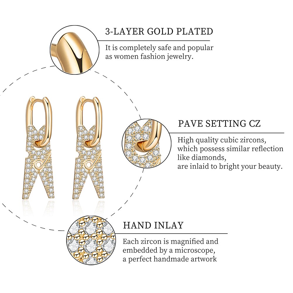 11.11 Gold Silver Color Clip Hanging  Women's Earrings Temprament Joker Clothespin Drop Earring Jewelry for Women 2022