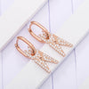 11.11 Gold Silver Color Clip Hanging  Women's Earrings Temprament Joker Clothespin Drop Earring Jewelry for Women 2022