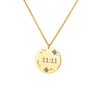 11:11 Rectangle Pendant Necklace for Women Stainless Steel Gold Color Necklaces Lucky Meaningful Angel Number Jewerly collares